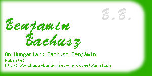 benjamin bachusz business card